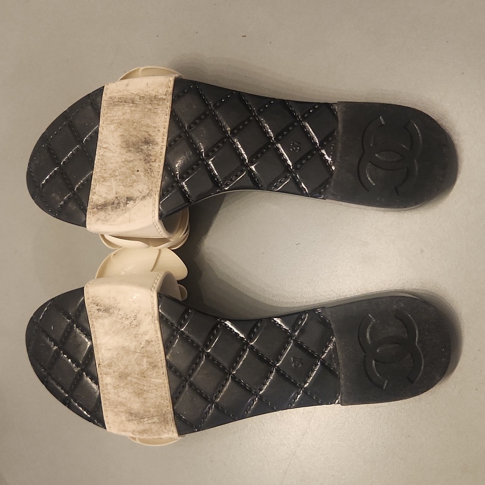 Chanel rubber slides with flower 37 - Picture 6 of 17